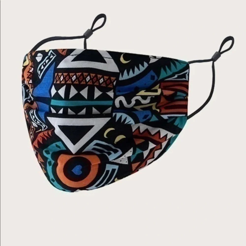💋 Face mask 😷  Tribal colorful rainbow
